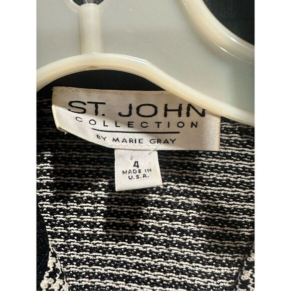 Gorgeous St. John Collection Black & White Jacket, size 4 - Picture 4 of 7